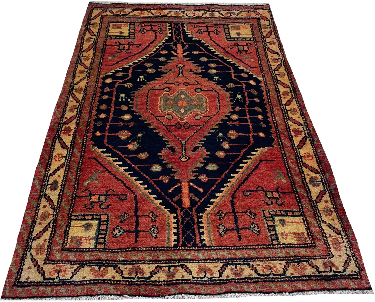 Alternative view of Hand-Knotted Hamadan Persian Rug, Wool