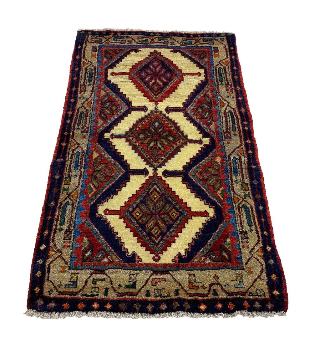 Alternative view of Hand-Knotted Hamadan Persian Rug, 134 × 77 cm, Wool