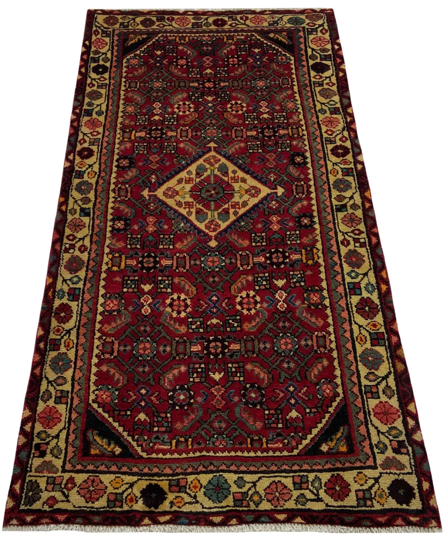 Alternative view of Hand-Knotted Hamadan Persian Rug, Wool