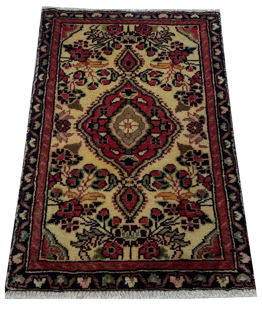 Alternative view of Hand-Knotted Hamadan Persian Rug, 87 × 60 cm, Wool