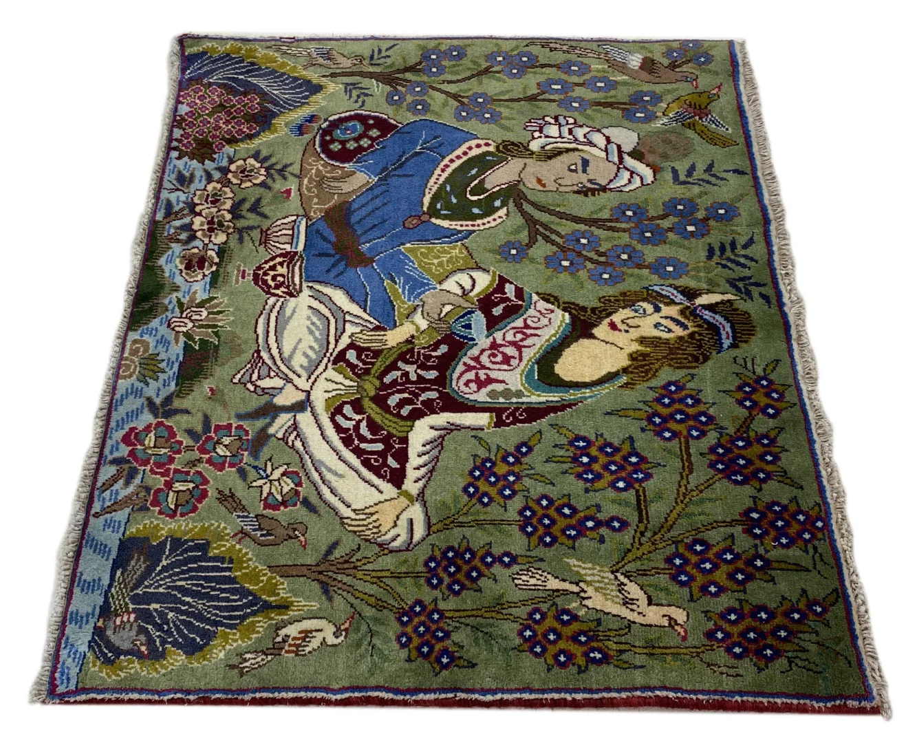 Alternative view of Hand-Knotted Kashmar Persian Rug, Wool