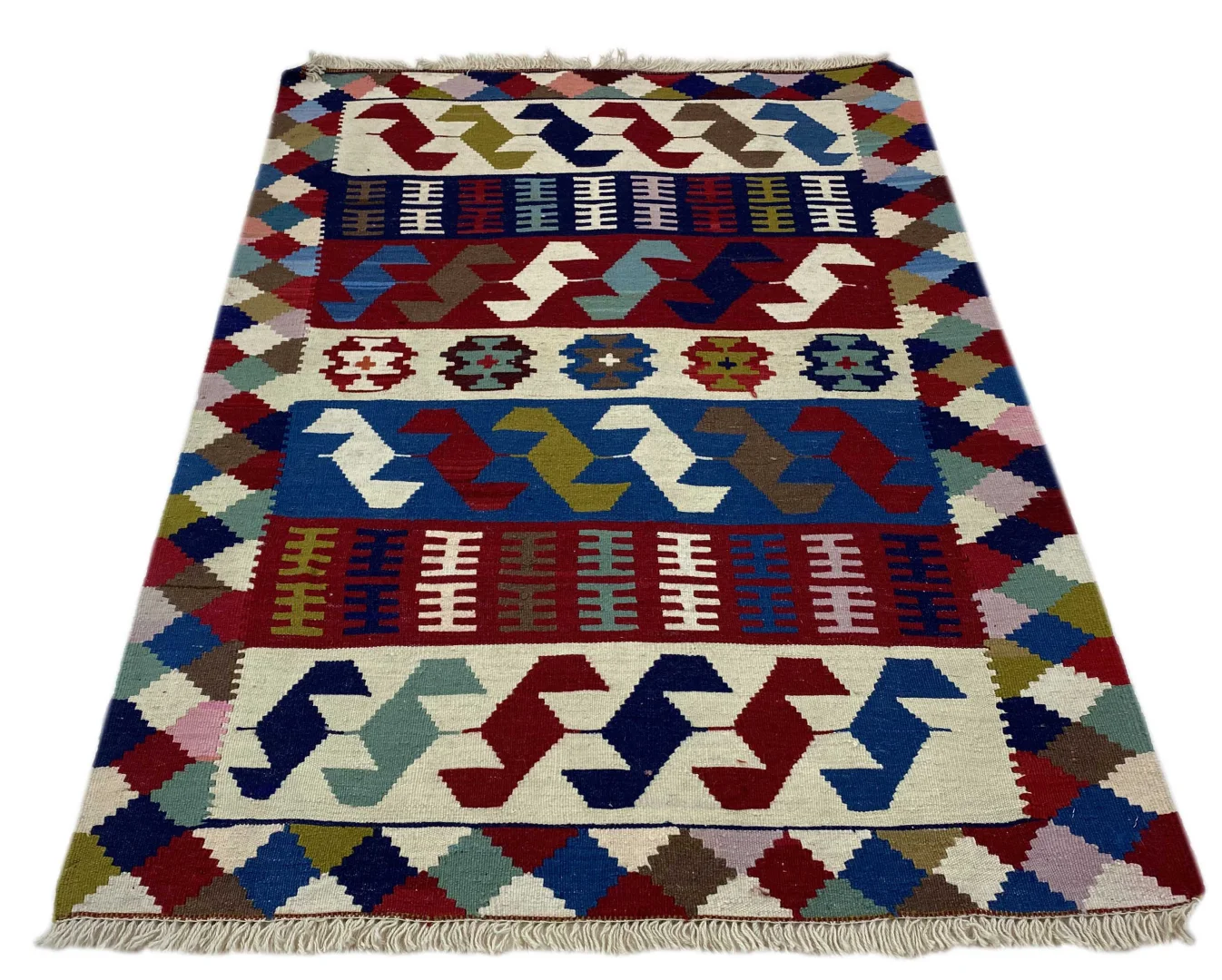 Alternative view of Hand-Woven Kilim Persian Rug, 146 × 101 cm