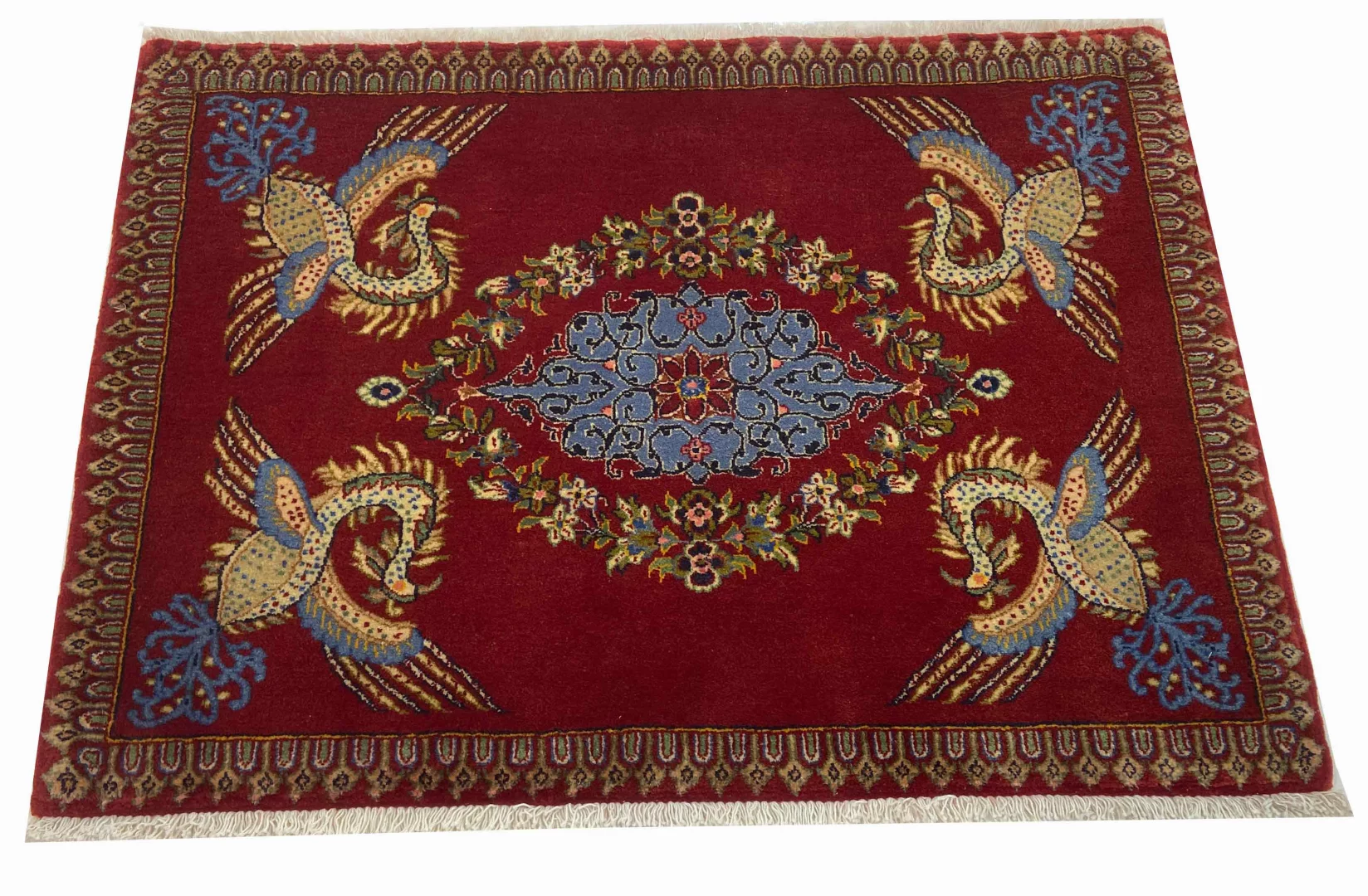 Alternative view of Hand-Knotted Kashan Persian Rug, Wool