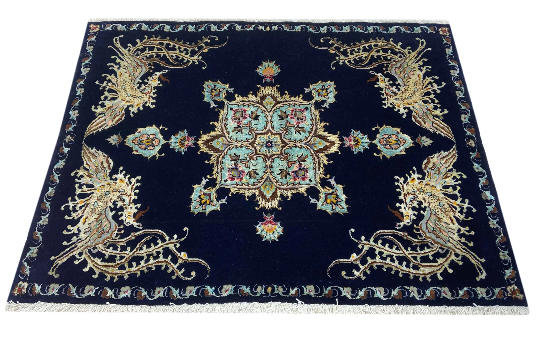Alternative view of Wool Kashan Persian Rug 78 × 101 cm, hand-knotted