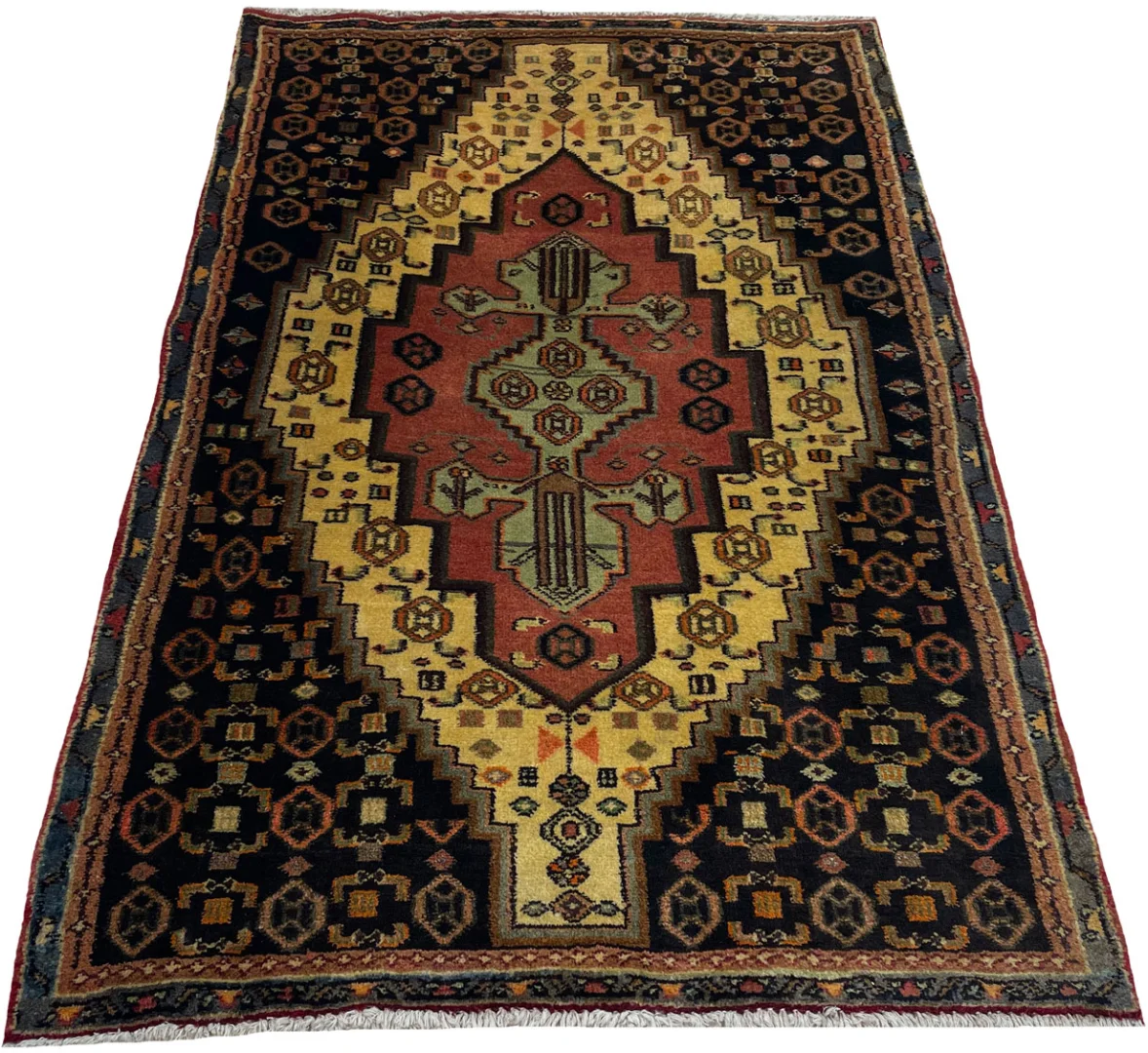 Alternative view of Wool Persian Rug 121 × 80 cm, hand-knotted