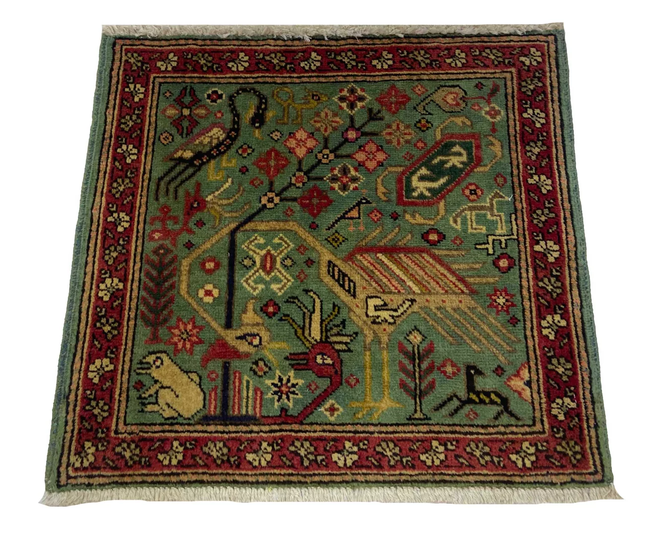 Alternative view of Hand-Knotted Tabriz Persian Rug, 55 × 60 cm