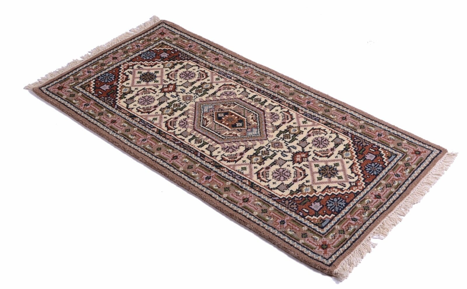 Alternative view of Hand-Knotted Bijar Indian Rug, 144 × 75 cm, Wool