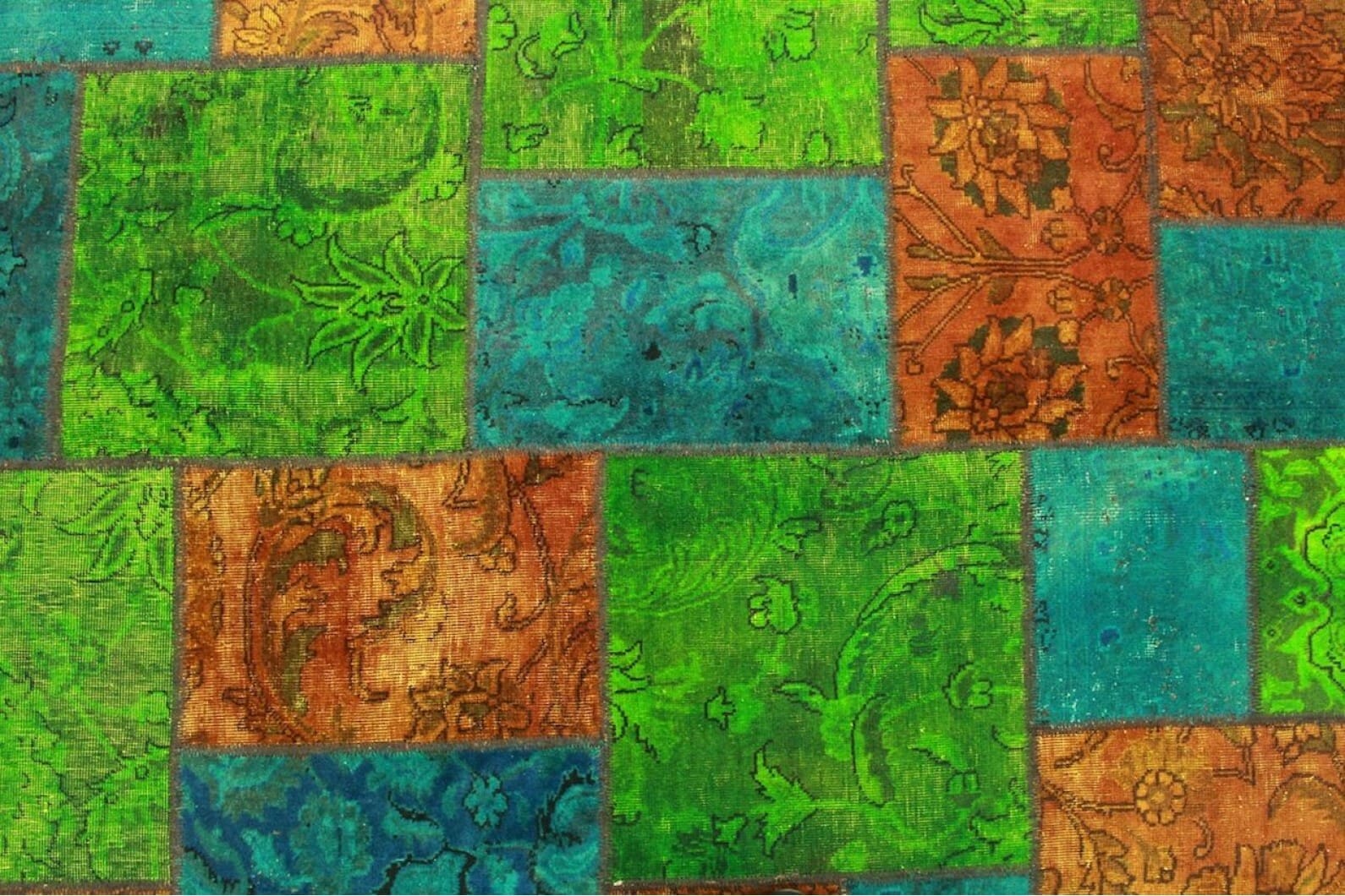 Alternative view of Hand-Knotted Patchwork Rug from the Orient, 240 × 163 cm