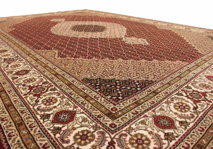 Alternative view of Wool Tabriz Indian Rug 351 × 250 cm, hand-knotted