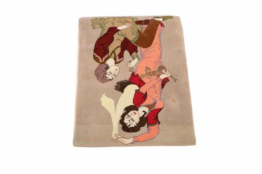 Alternative view of Tabriz Persian Rug 71 × 48 cm in Wool & Silk, hand-knotted