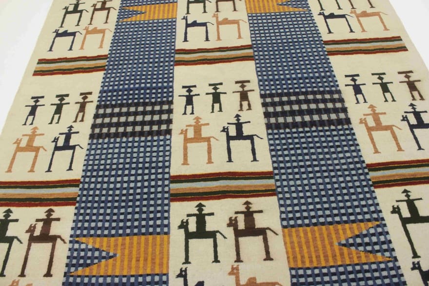 Alternative view of Wool Loribaft Indian Rug 249 × 172 cm, hand-knotted
