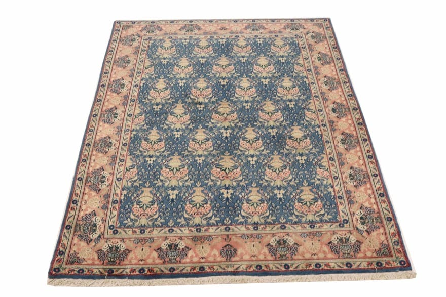 Alternative view of Hand-Knotted Mashhad Persian Rug, 226 × 171 cm, Wool & Silk