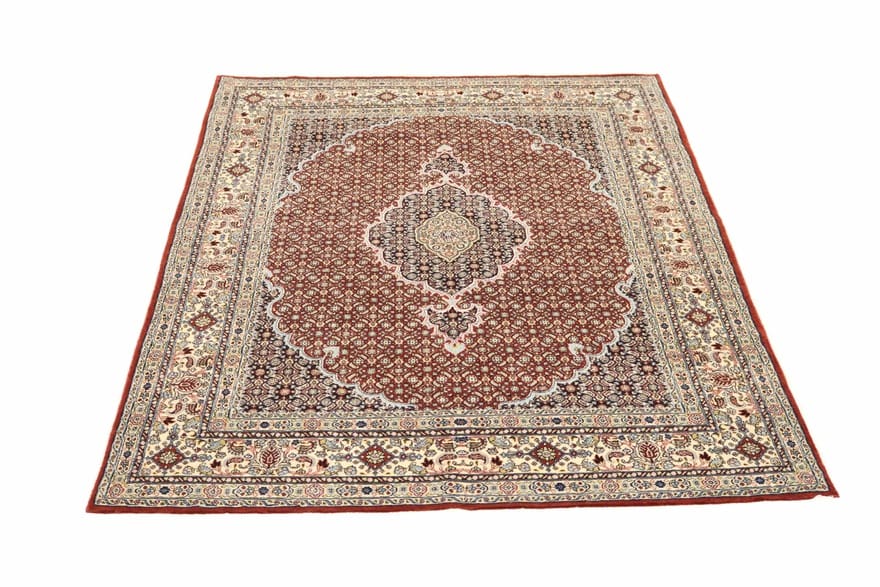 Alternative view of Wool & Silk Moud Persian Rug 249 × 165 cm, hand-knotted
