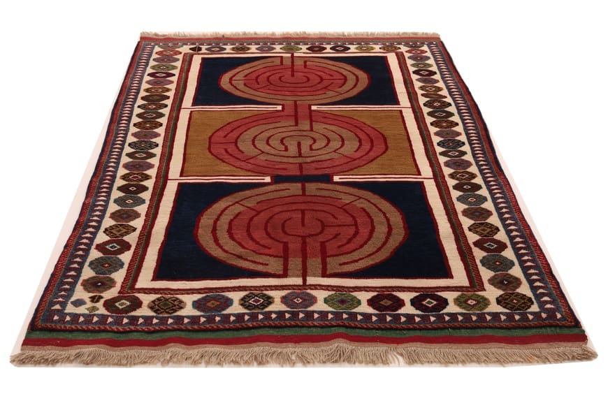 Alternative view of Wool Gabbeh Persian Rug 234 × 158 cm, hand-knotted
