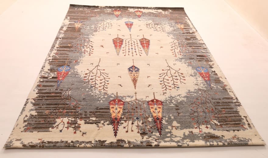 Alternative view of Wool Loribaft Indian Rug 300 × 203 cm, hand-knotted