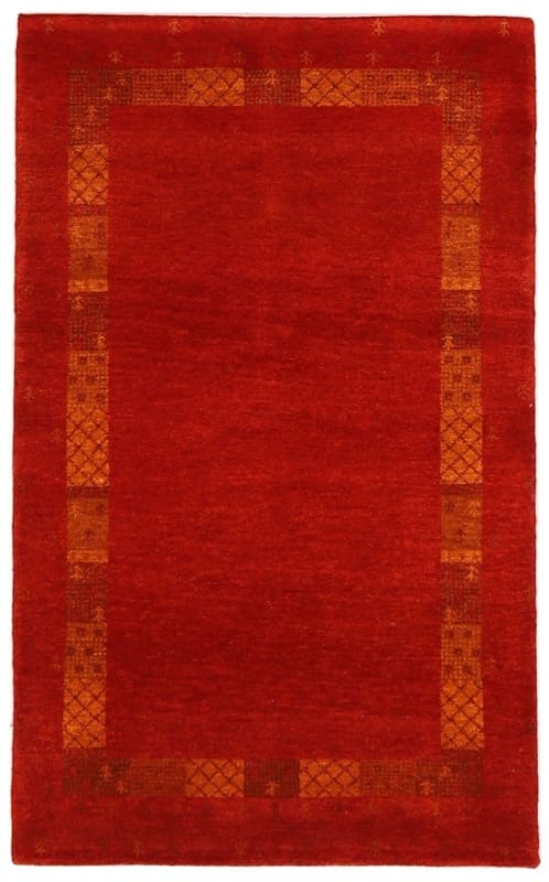 Alternative view of Hand-Knotted Loribaft Indian Rug, 206 × 140 cm, Wool