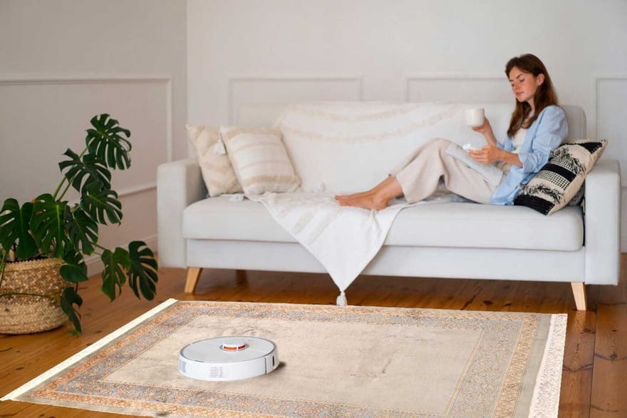 Alternative view of Wool Chinese Rug 357 × 251 cm, hand-knotted