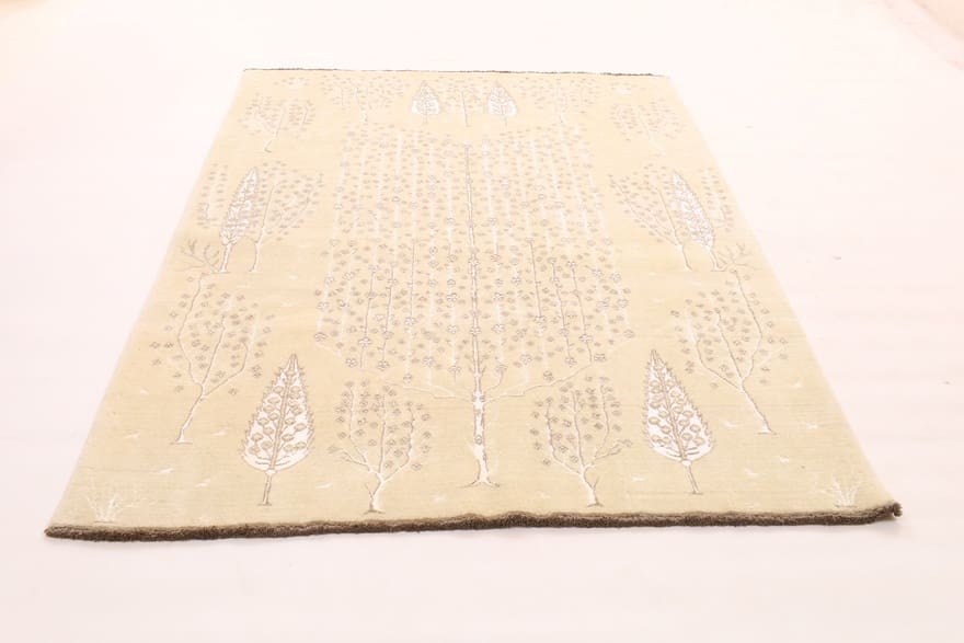 Alternative view of Hand-Knotted Indian Rug, 240 × 169 cm, Wool