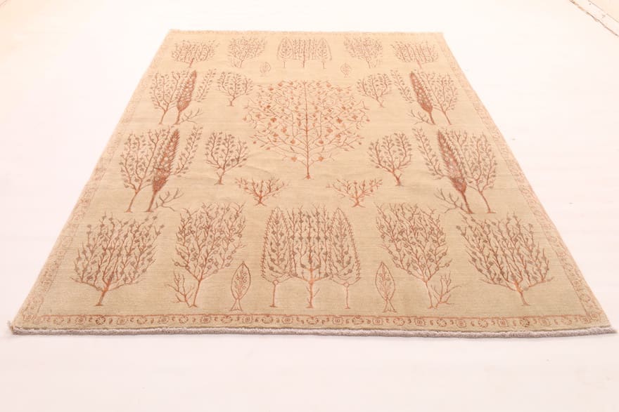 Alternative view of Indian Rug 296 × 203 cm in Wool, hand-knotted