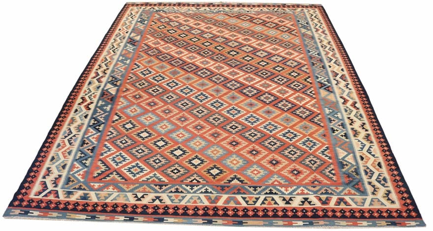 Alternative view of Kilim Persian Rug 388 × 306 cm in Wool, hand-woven