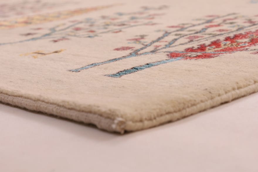 Alternative view of Hand-Knotted Loribaft Indian Rug, 237 × 170 cm, Wool
