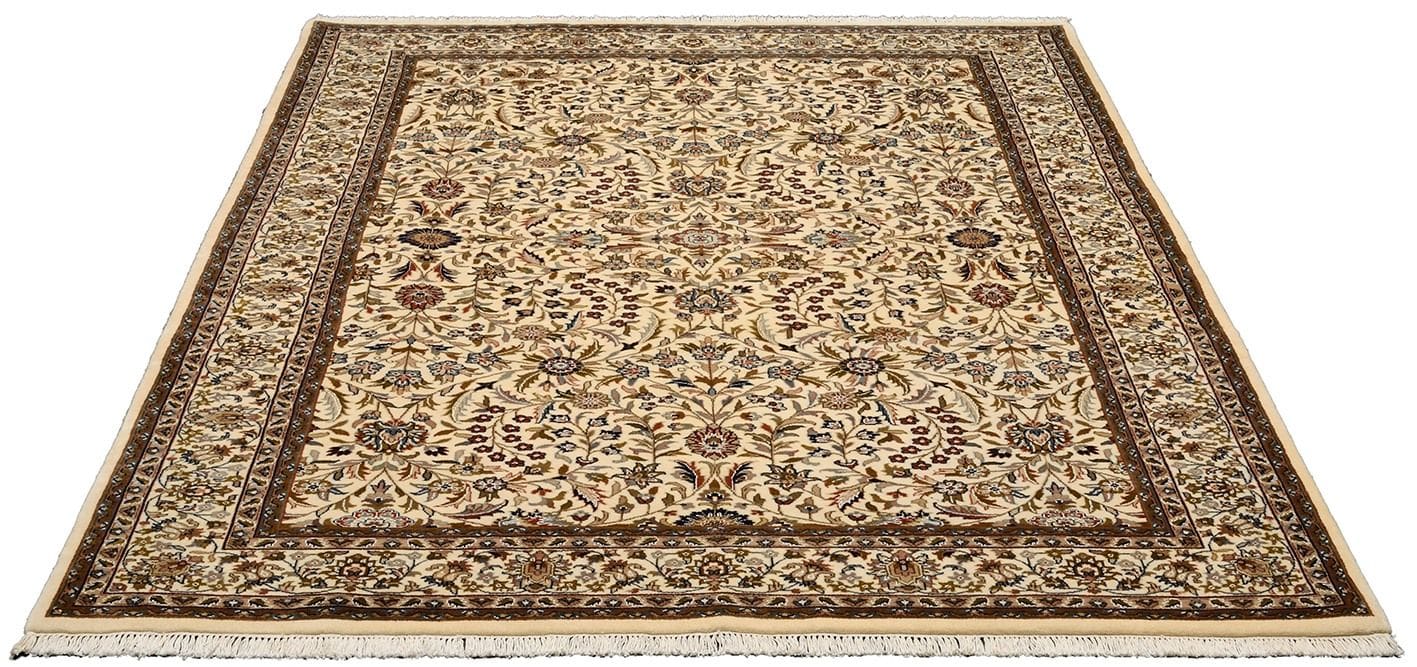 Alternative view of Tabriz Indian Rug 207 × 294 cm in Wool & Silk, hand-knotted