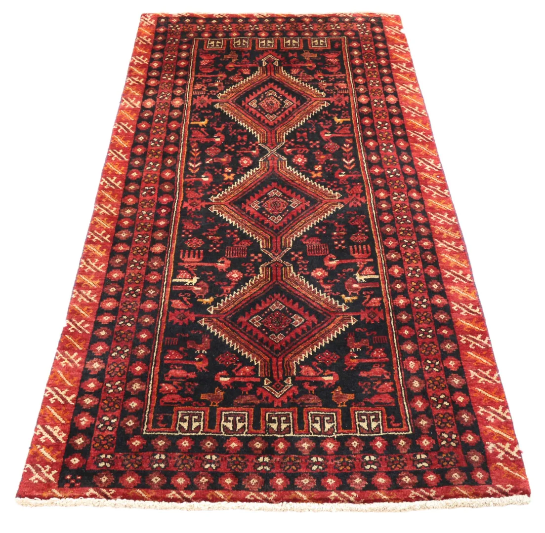 Alternative view of Wool Afghan Rug 180 × 90 cm, hand-knotted
