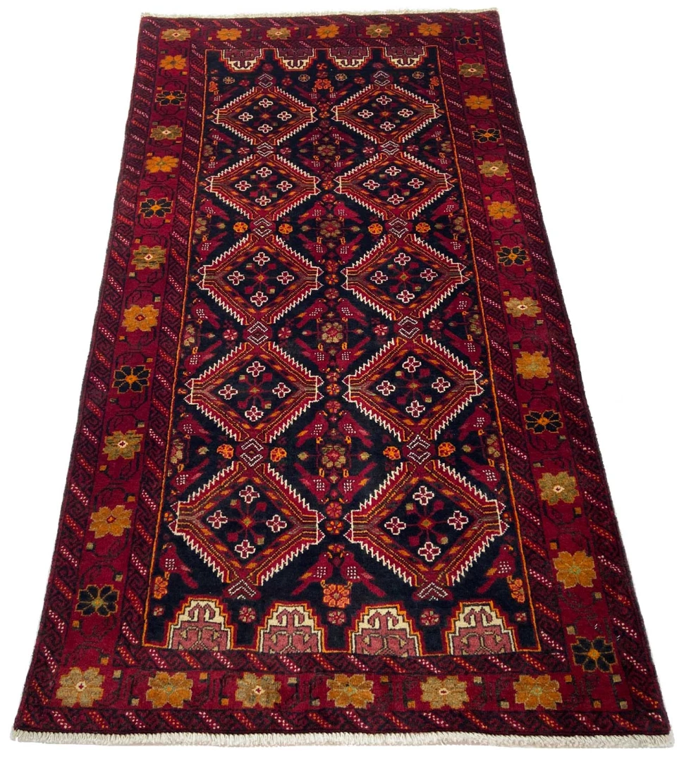 Alternative view of Baluch Persian Rug 183 × 98 cm in Wool, hand-knotted