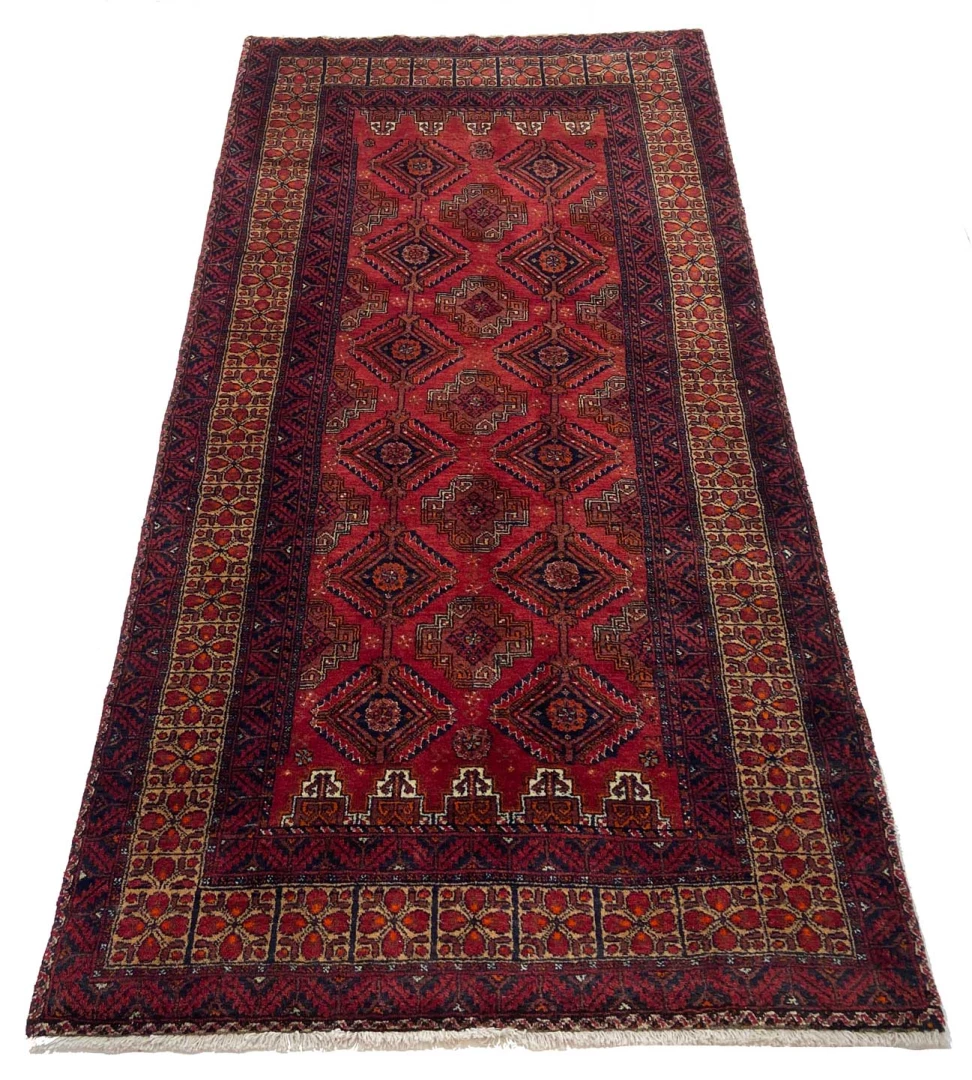 Alternative view of Baluch Persian Rug 202 × 97 cm in Wool, hand-knotted