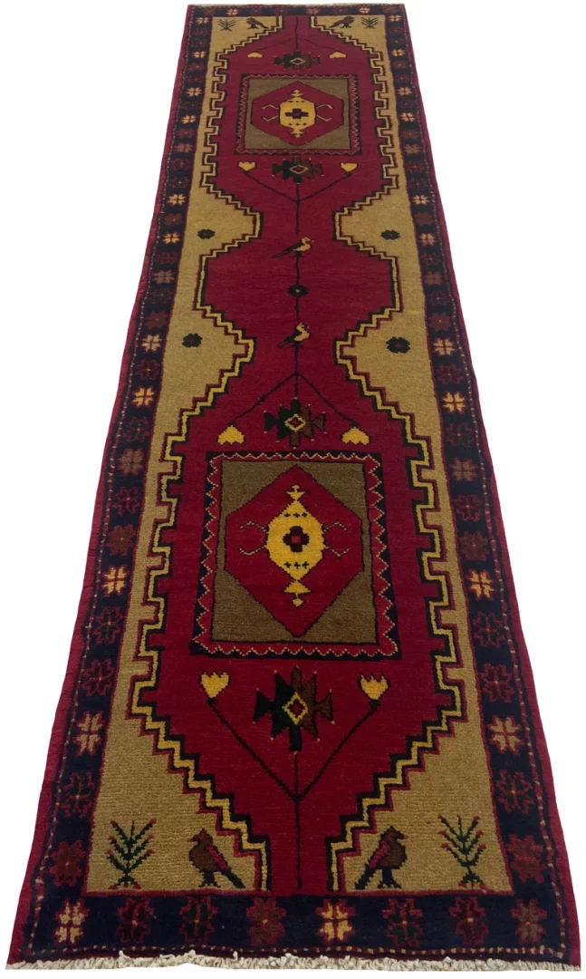 Alternative view of Hand-Knotted Persian Rug, 260 × 64 cm, Wool