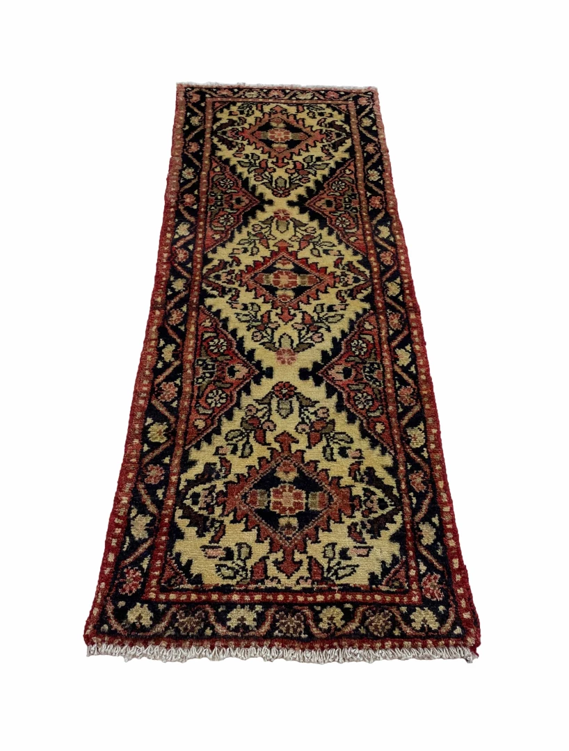 Alternative view of Hand-Knotted Hamadan Persian Rug, 145 × 53 cm, Wool