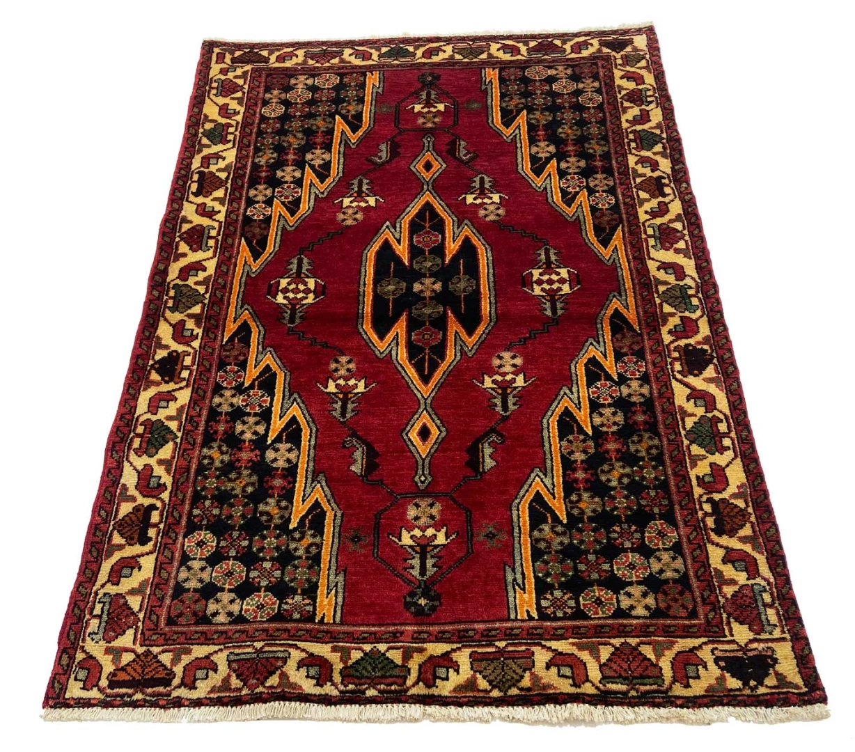Alternative view of Hand-Knotted Hamadan Persian Rug, 152 × 107 cm, Wool
