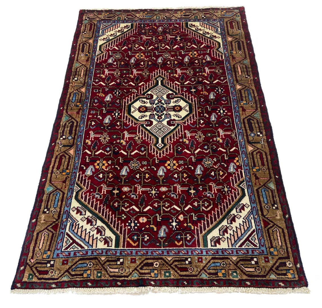 Alternative view of Wool Hamadan Persian Rug 162 × 101 cm, hand-knotted