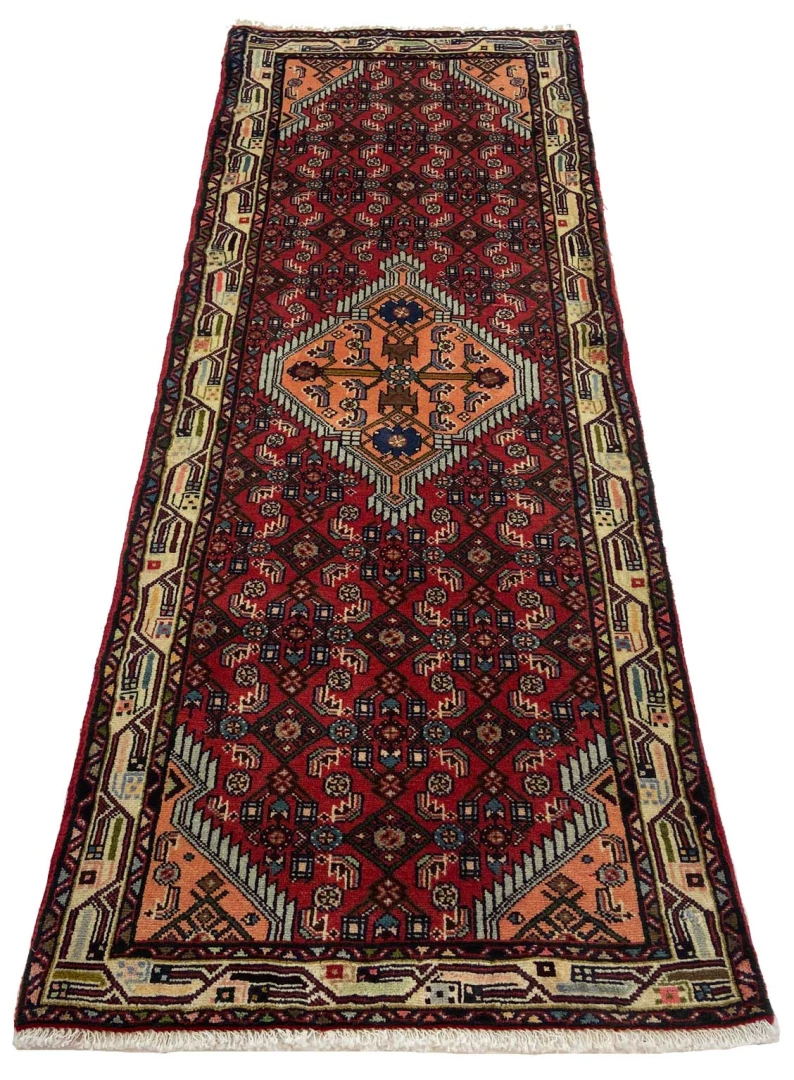 Alternative view of Hamadan Persian Rug 192 × 74 cm in Wool, hand-knotted