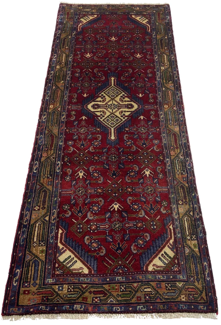 Alternative view of Hand-Knotted Hamadan Persian Rug, 199 × 76 cm, Wool