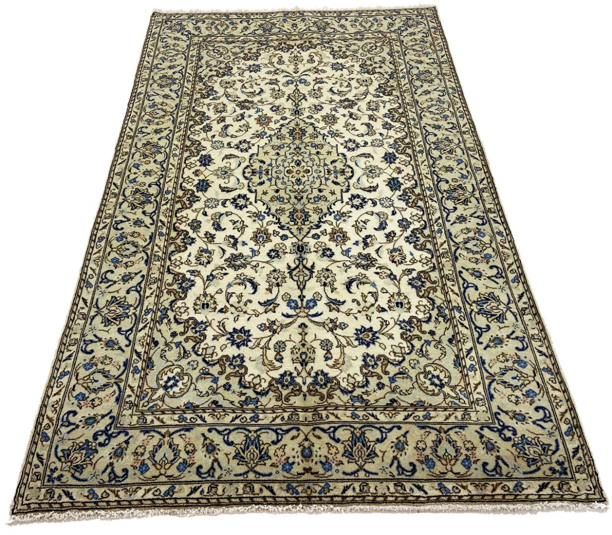 Alternative view of Kashan Persian Rug 250 × 149 cm in Wool, hand-knotted