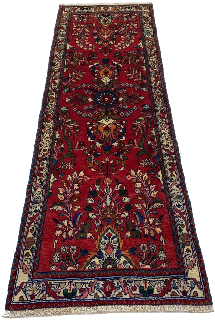 Alternative view of Wool Persian Rug 225 × 74 cm, hand-knotted