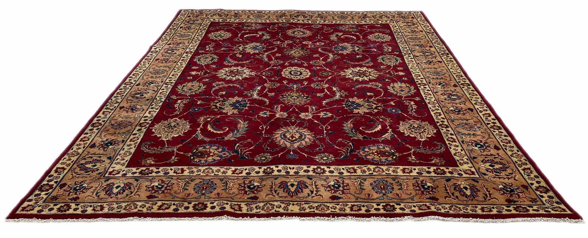 Alternative view of Hand-Knotted Mashhad Persian Rug, 384 × 295 cm, Wool