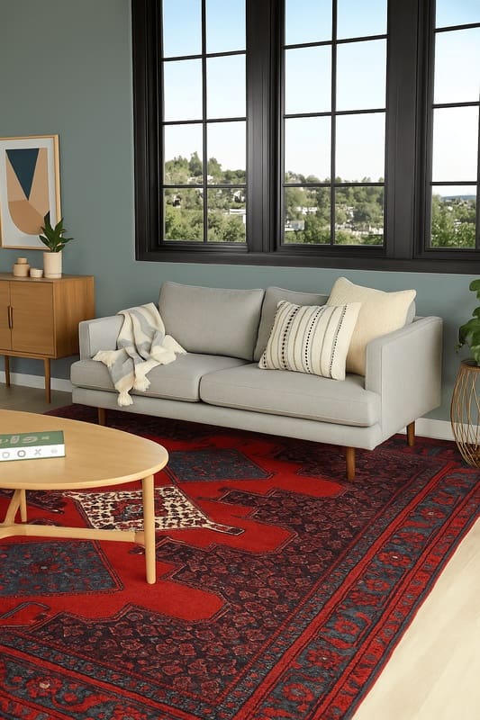 Alternative view of Hand-Knotted Persian Rug, 162 × 114 cm, Wool