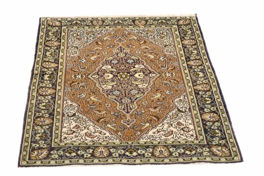 Alternative view of Wool Qom Persian Rug 163 × 109 cm, hand-knotted