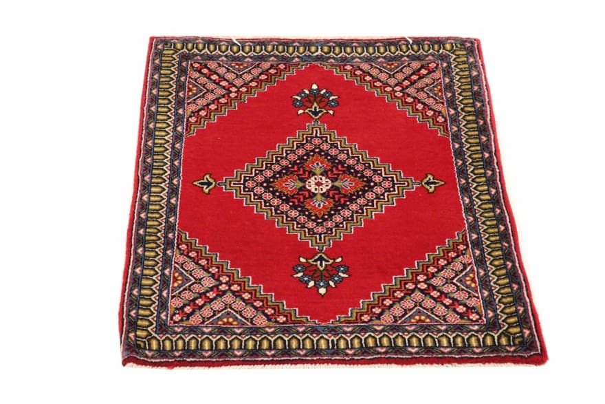 Alternative view of Hand-Knotted Qom Persian Rug, 83 × 66 cm, Wool