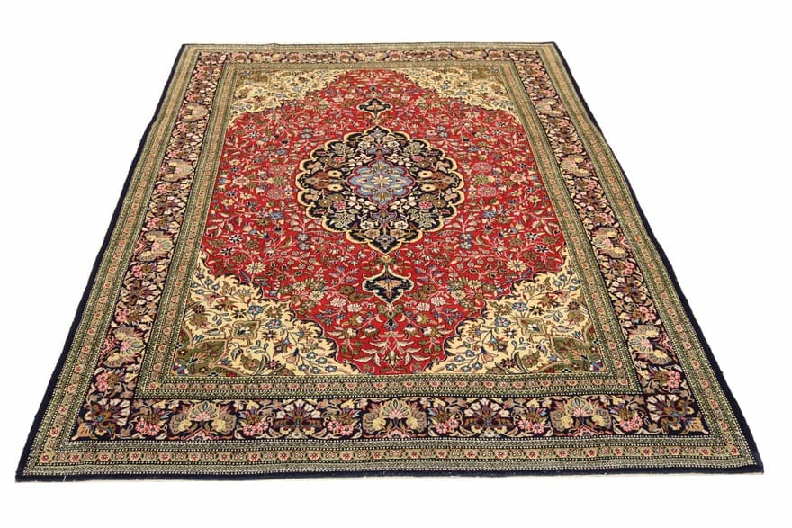 Alternative view of Hand-Knotted Qom Persian Rug, 348 × 221 cm, Wool