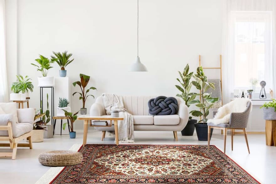 Alternative view of Hand-Knotted Qom Persian Rug, 150 × 95 cm, Wool