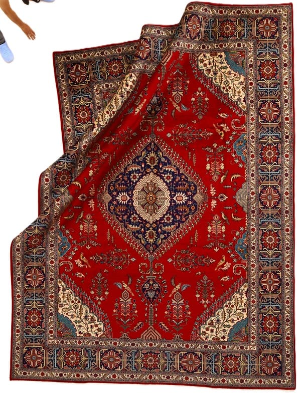 Alternative view of Wool Tabriz Persian Rug 385 × 288 cm, hand-knotted