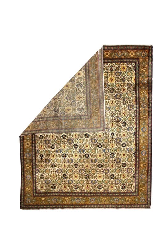Alternative view of Wool Tabriz Persian Rug 425 × 344 cm, hand-knotted