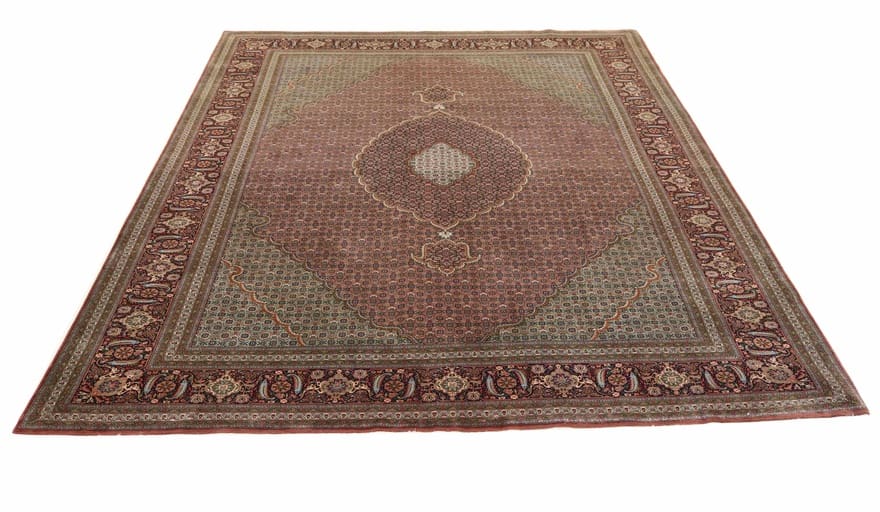 Alternative view of Tabriz Persian Rug 358 × 251 cm in Wool & Silk, hand-knotted