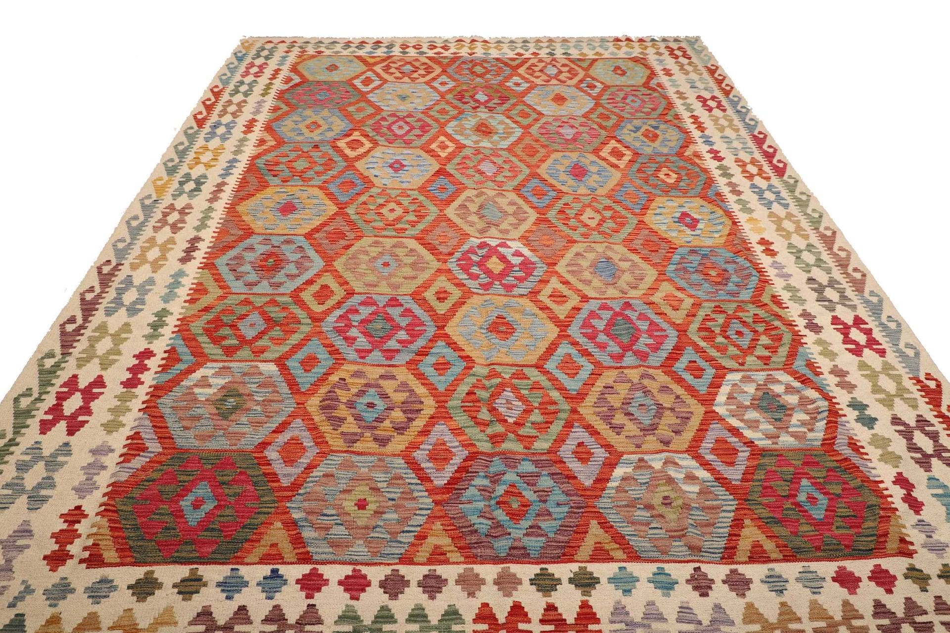 Alternative view of Hand-Woven Kilim Pakistani Rug, 256 × 351 cm, Wool