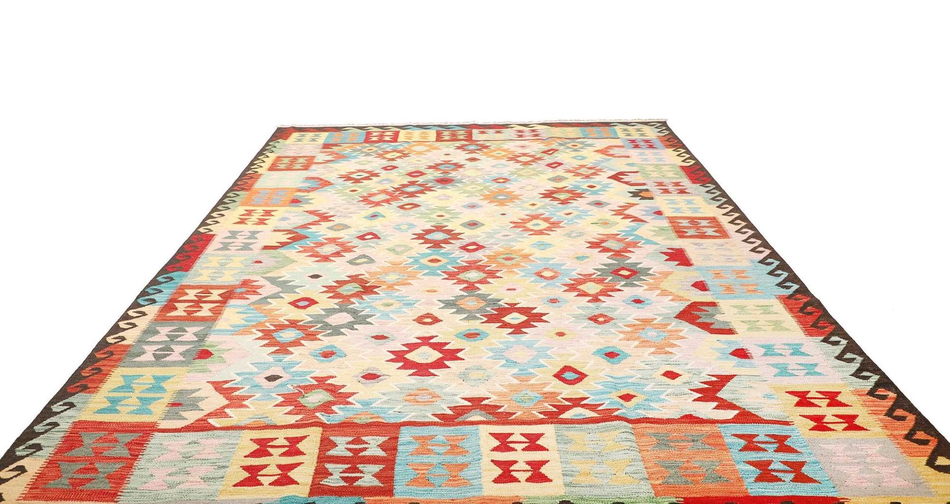 Alternative view of Hand-Woven Kilim Afghan Rug, 256 × 347 cm, Wool
