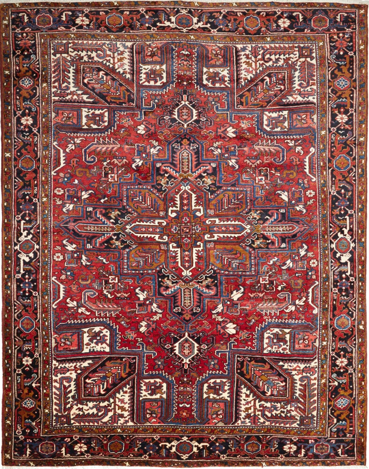Wool Heriz Persian Rug 263 × 334 cm, hand-knotted