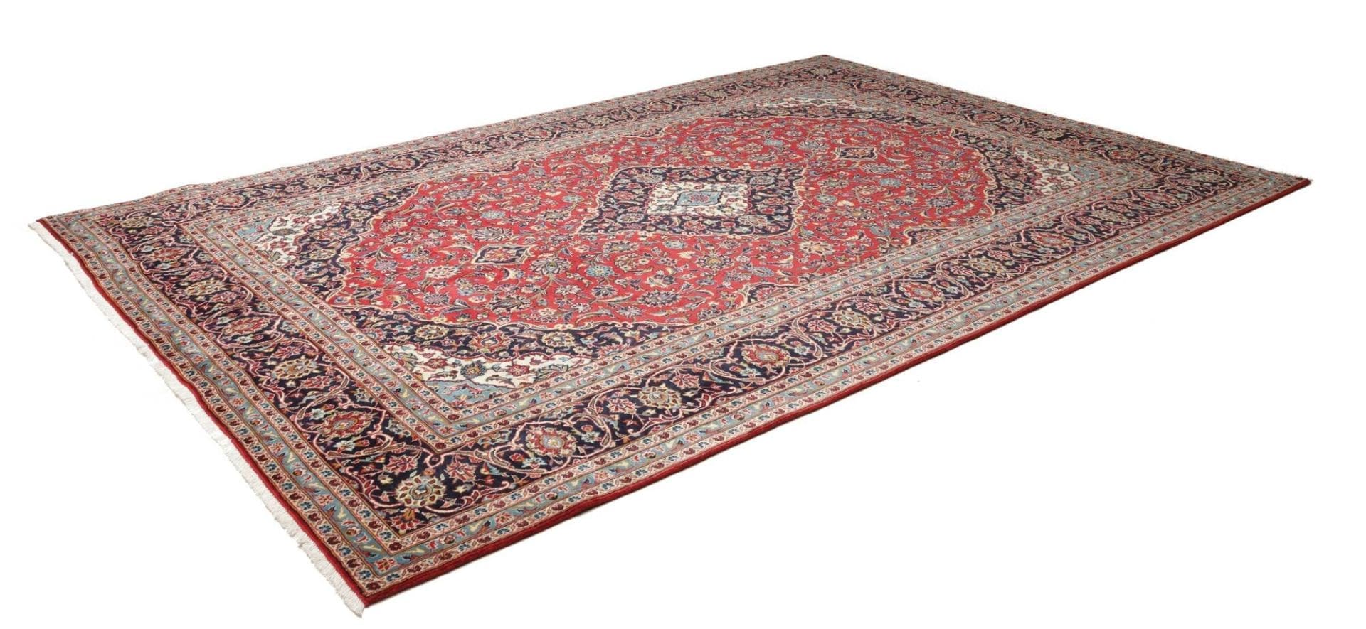 Alternative view of Kashan Persian Rug 249 × 363 cm in Wool, hand-knotted